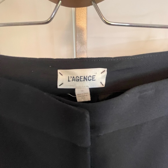 NWOT: L'AGENCE Classic Black Wide-Leg Trousers Size 12 - Picture 4 of 8